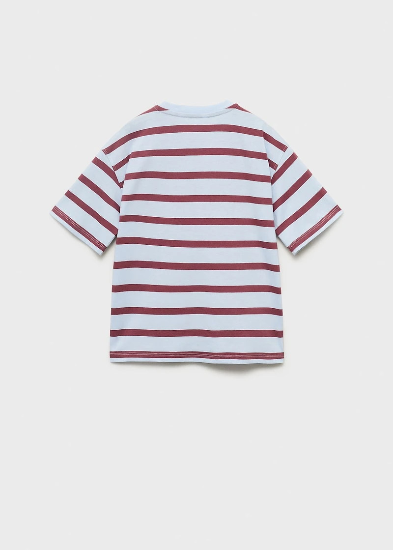 Striped t-shirt with embroidered detail
