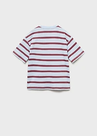 Striped t-shirt with embroidered detail