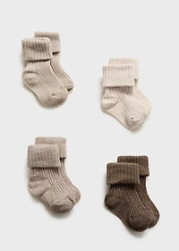 4 pack ribbed socks