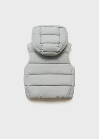 Quilted vest with hood