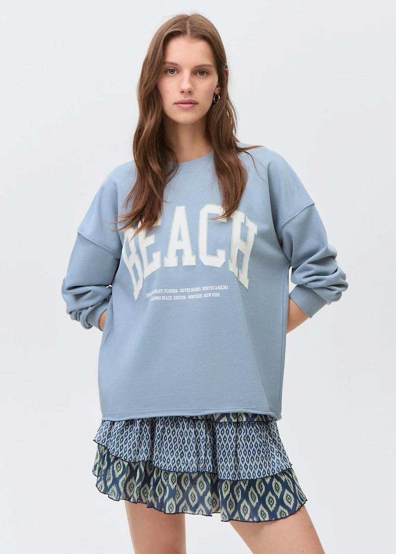 Printed cotton sweatshirt