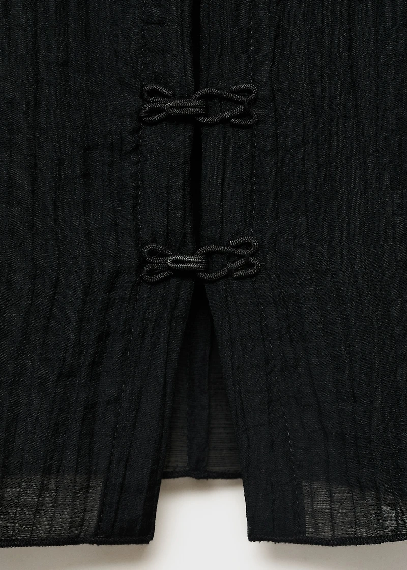 Lyocell blouse with toggles