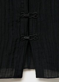 Lyocell blouse with toggles