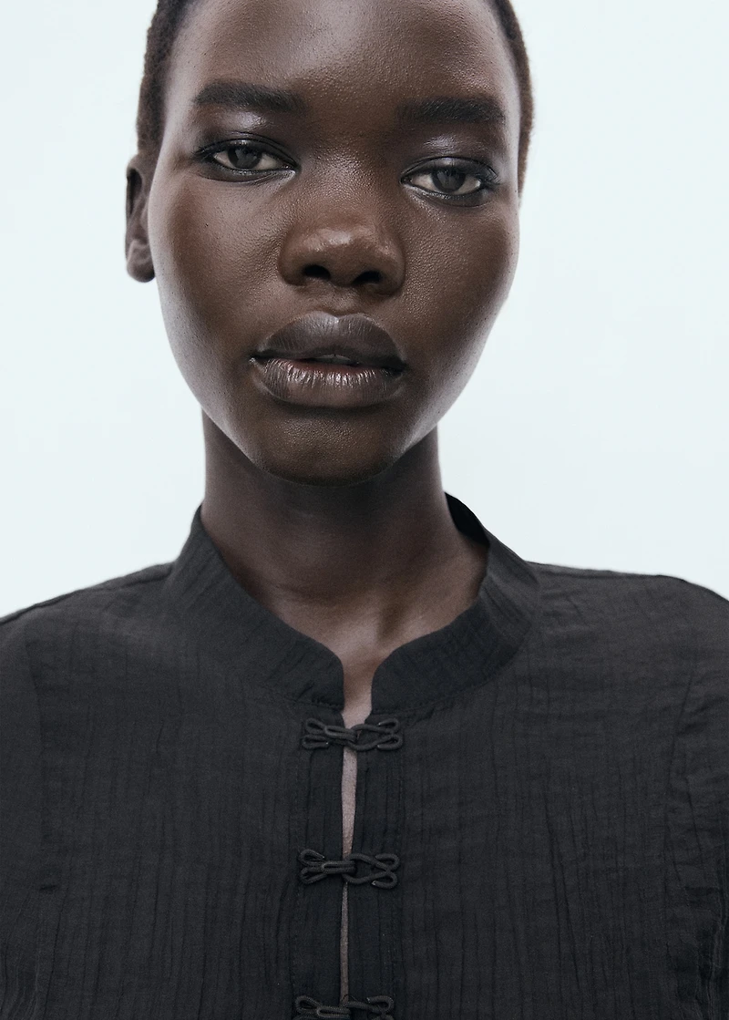 Lyocell blouse with toggles