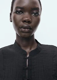 Lyocell blouse with toggles