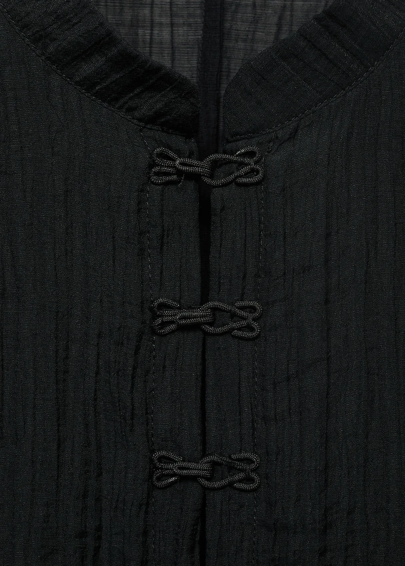 Lyocell blouse with toggles