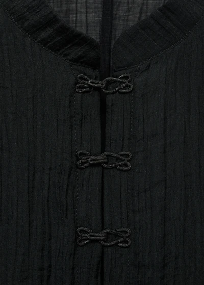 Lyocell blouse with toggles