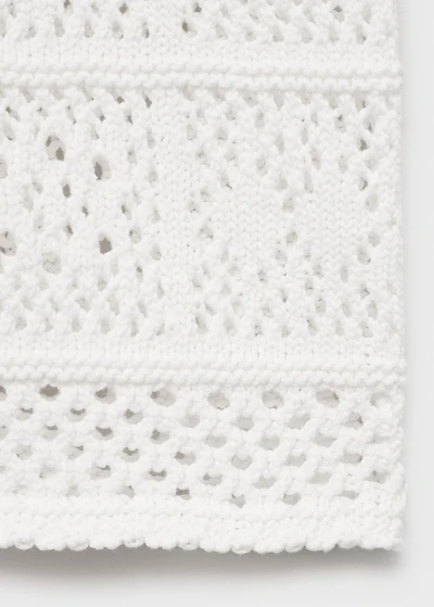 Short-sleeved crochet cardigan