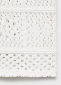 Short-sleeved crochet cardigan