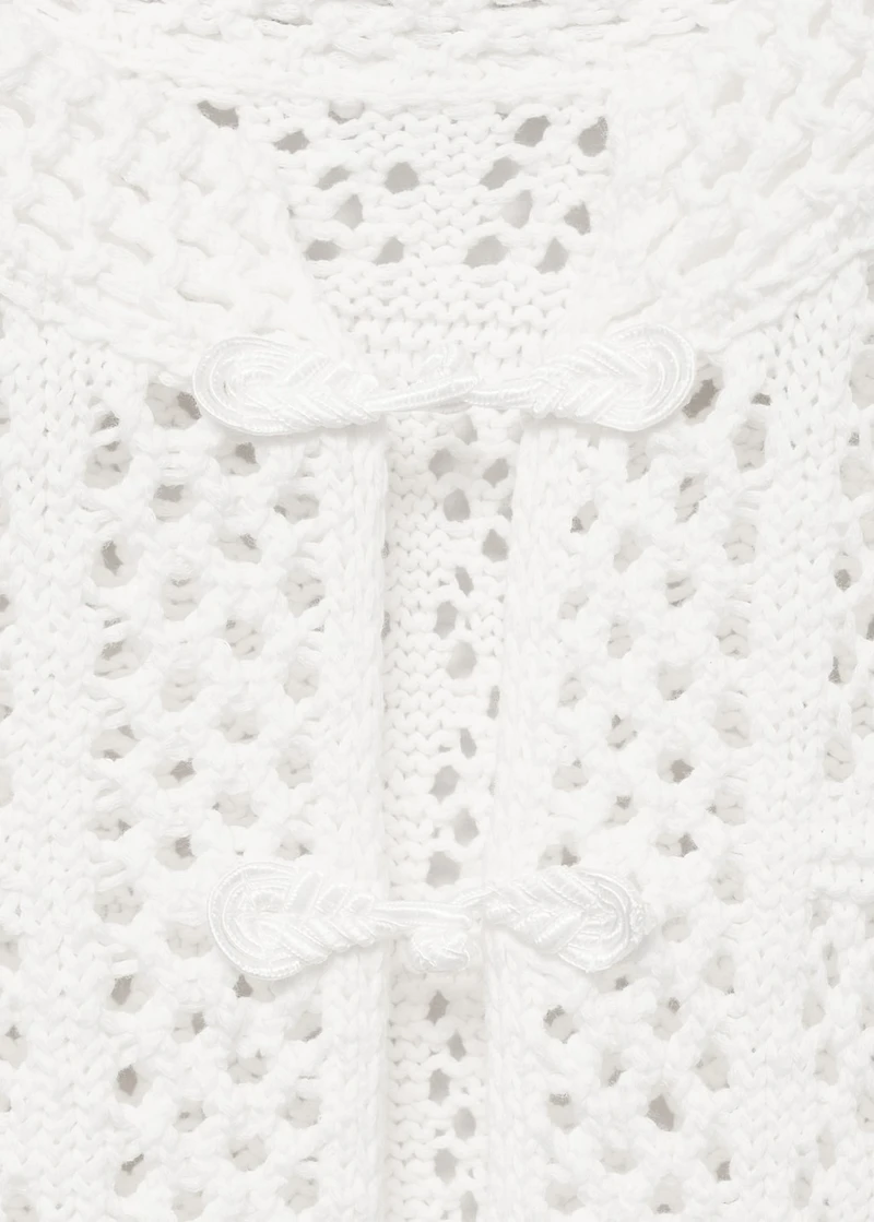 Short-sleeved crochet cardigan