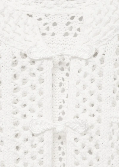 Short-sleeved crochet cardigan