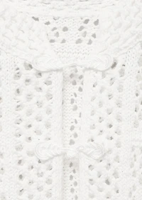 Short-sleeved crochet cardigan