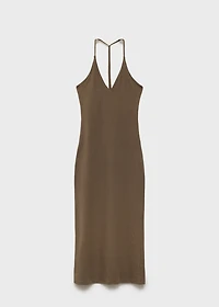 Midi-dress with back neckline