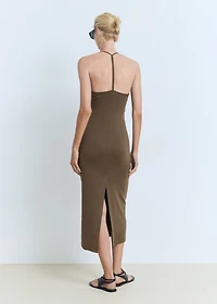 Midi-dress with back neckline