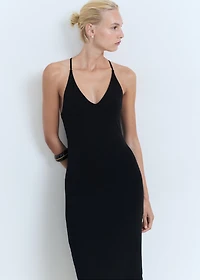 Midi-dress with back neckline