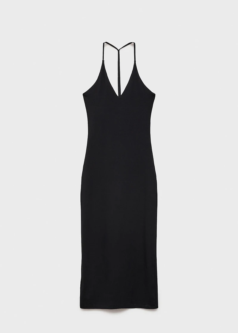 Midi-dress with back neckline