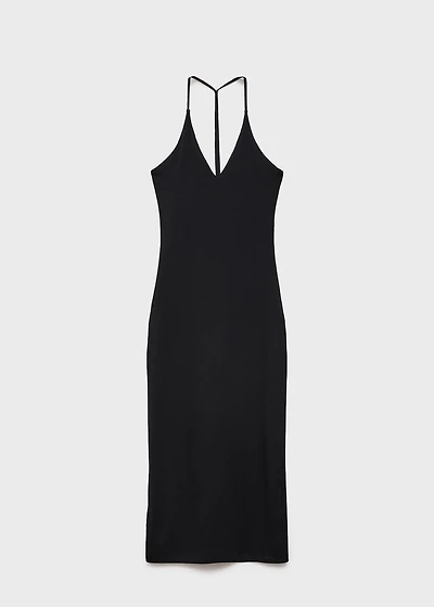 Midi-dress with back neckline