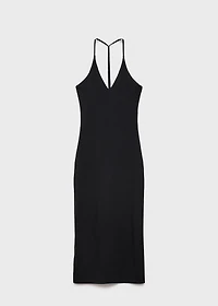 Midi-dress with back neckline