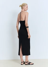 Midi-dress with back neckline