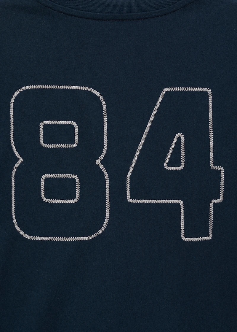 Embroidered cotton T-shirt