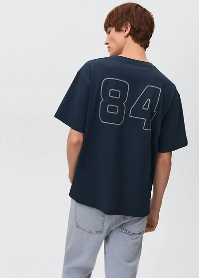 Embroidered cotton T-shirt