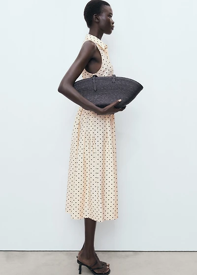 Polka dot shirt dress