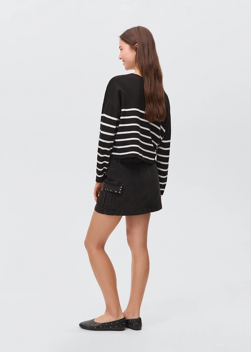 Knit striped sweater