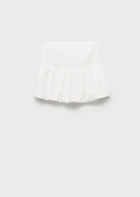 Puffed strapless top