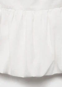 Puffed strapless top