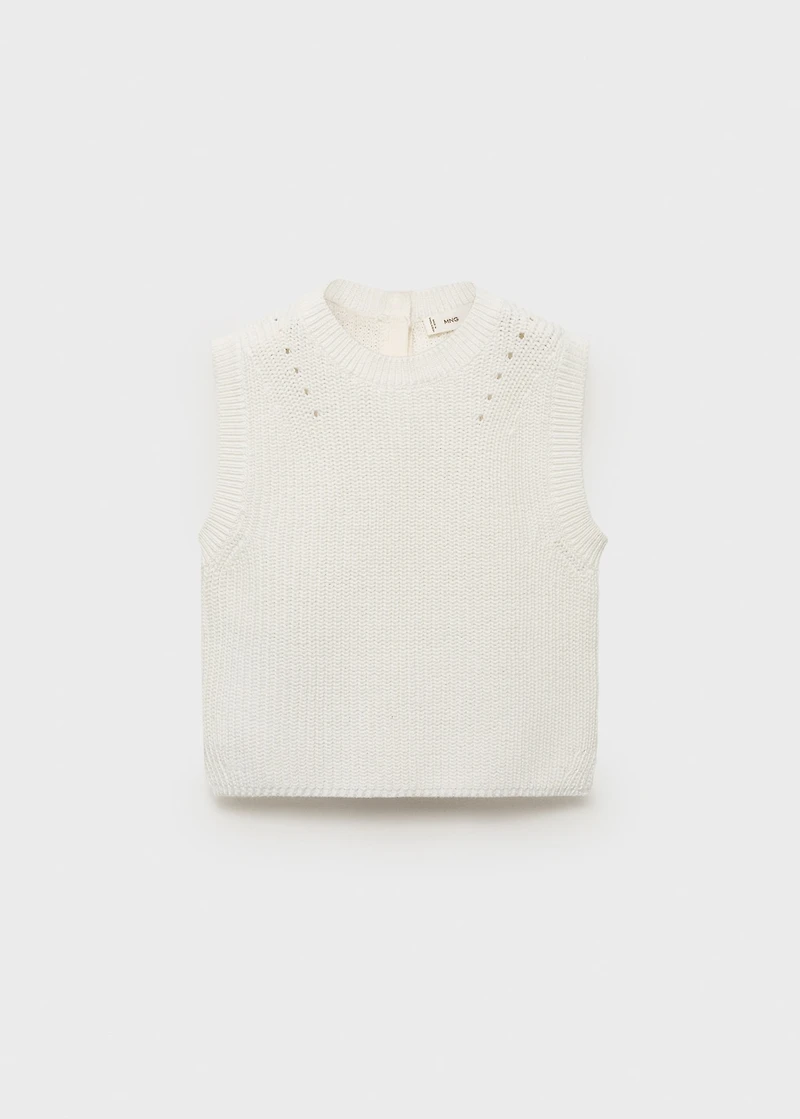 Knitted cotton vest
