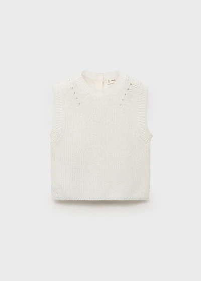 Knitted cotton vest