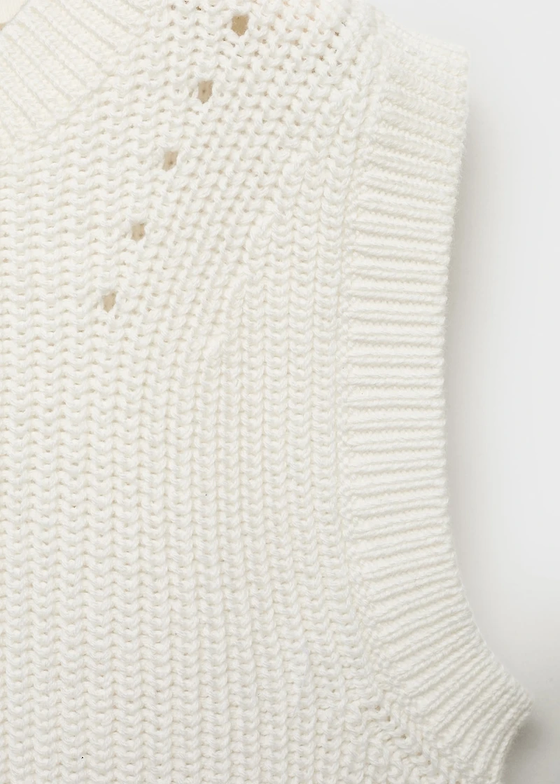 Knitted cotton vest