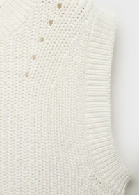 Knitted cotton vest