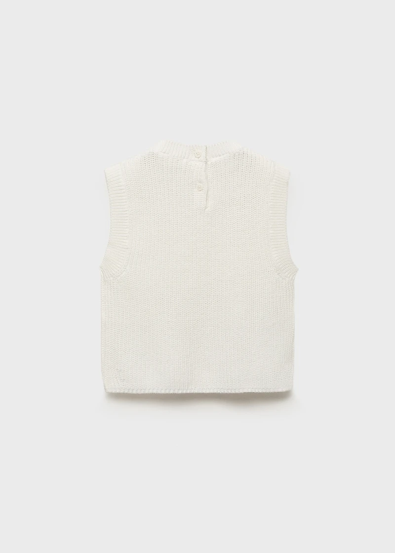 Knitted cotton vest
