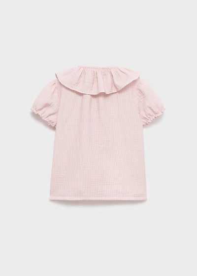 Striped blouse with Peter Pan collar