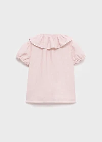 Striped blouse with Peter Pan collar