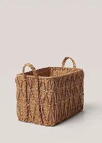 Large square basket with handles