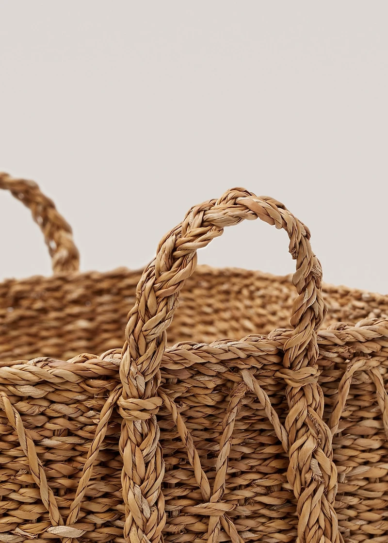 Large square basket with handles