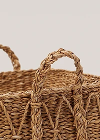Large square basket with handles