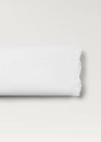 Embroidered cotton pillowcase with lace embroidery 17.7x43.3 inches