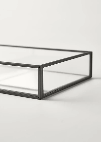 Medium decorative tray with metal profile