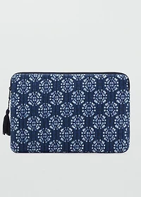 Laptop case with ethnic print