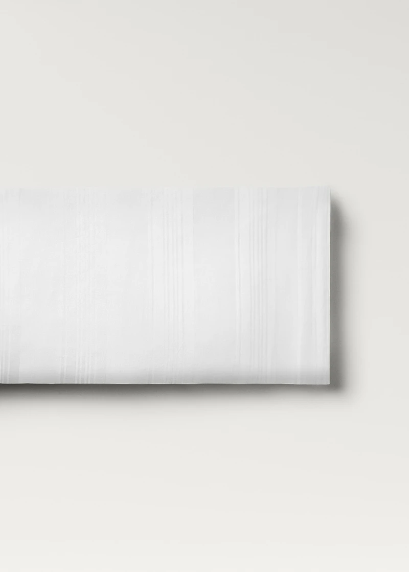 300-thread count cotton satin striped pillowcase 45x110 cm