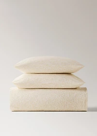 Percale cotton duvet cover with leaf print for / cm bed