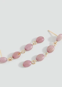 Stone hanging earrings