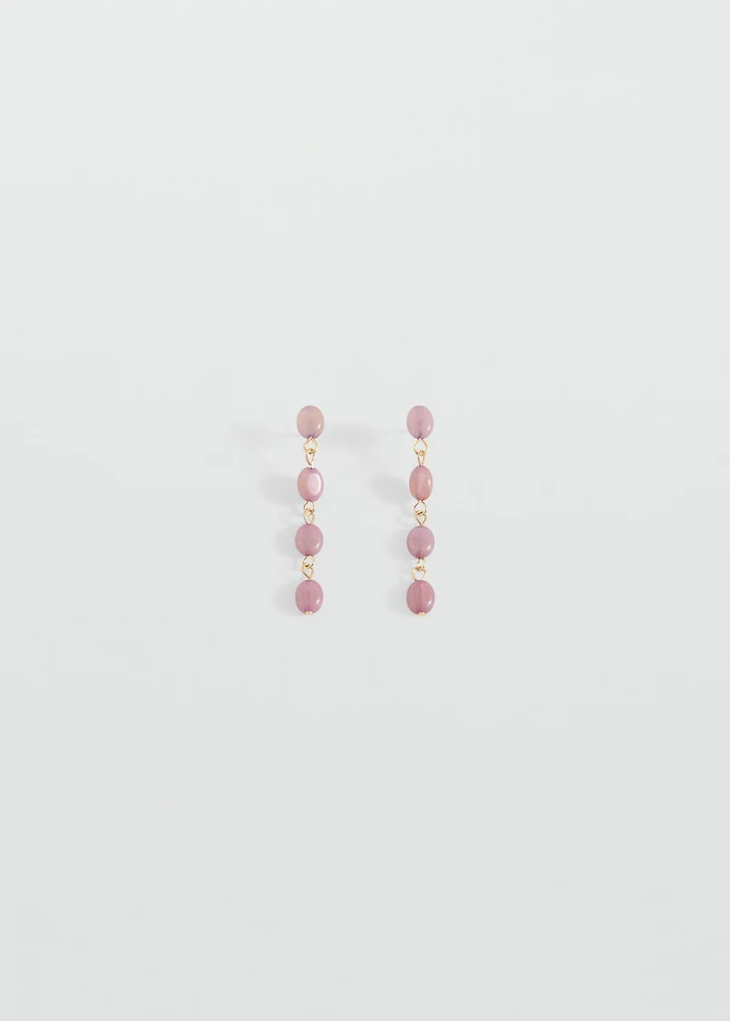 Stone hanging earrings