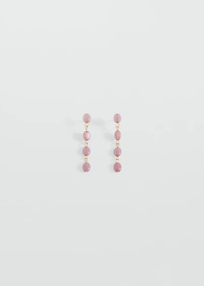 Stone hanging earrings