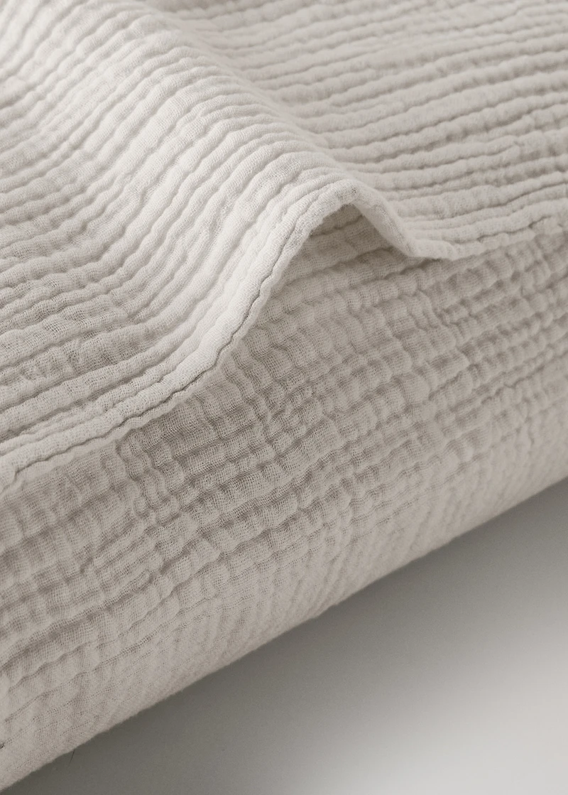 Two cotton gauze pillowcases 50x75cm