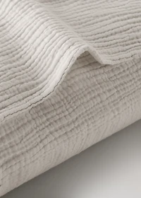 Two cotton gauze pillowcases 50x75cm