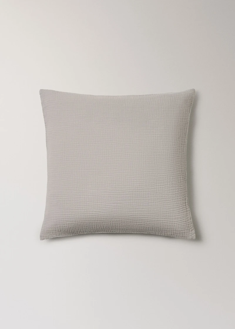 Two cotton chiffon pillowcases 60x60 cm